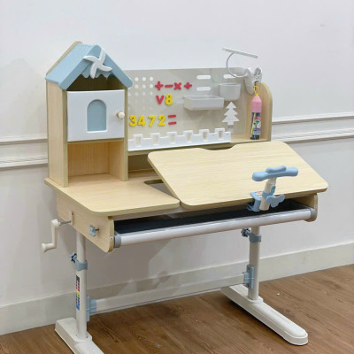 Bàn học sinh thông minh đa năng, nâng hạ tay quay, điều chỉnh góc nghiêng, chống lóa Juno sofa CTF09 ngang 100cm