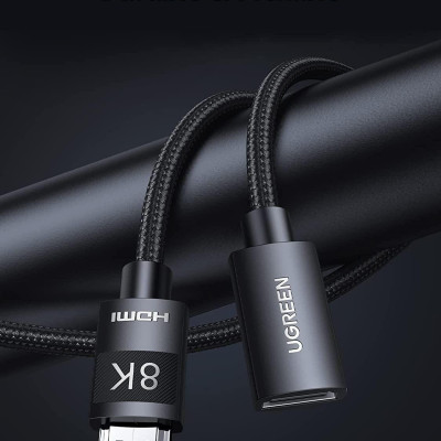 Ugreen UG40447HD151TK 1M 8K 60hz HDMI 2.1 cáp nối dài - HÀNG CHÍNH HÃNG