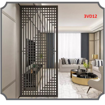 Vách ngăn phòng khách, nhà bếp bằng gỗ 3VD12