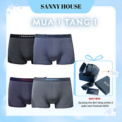 Combo 3 Quần Lót Nam Freeman Boxer 6529 Cao Cấp Tặng Dây Nịt Nam