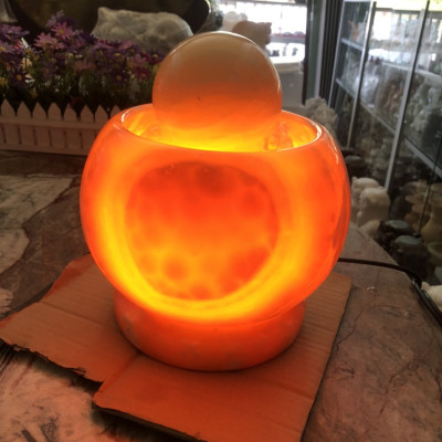 Thác nước phong thủy luân hồi đá ngọc hoàng long - Cao 25cm