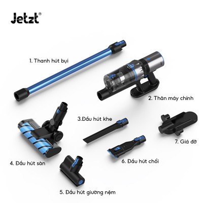 Máy hút bụi cầm tay không dây đa năng công nghệ mới 4in1 JETZT XS35, hàng chính hãng