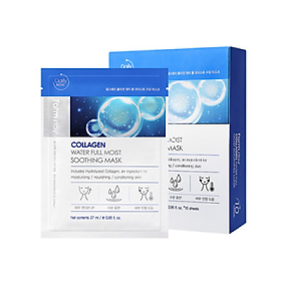 Mặt nạ collagen làm dịu, dưỡng ẩm Farmstay collagen water full moist soothing mask