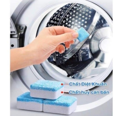 Set hộp 12 viên tẩy sạch lồng máy giặt , loại bỏ cặn lắng và chất bẩn gây mùi hôi trong máy giặt  ,   giúp làm sạch quần áo , phù hợp với tất cả các loại máy giặt 