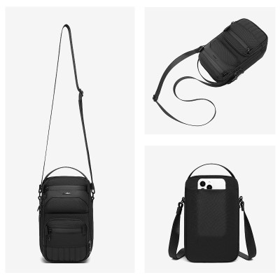 Ozuko Túi Đeo Vai Nhỏ Thời Trang Nam Chống Thấm Nước Ánh Sáng Ngoài Trời Nhiều Túi Sling Túi Đeo Ngang