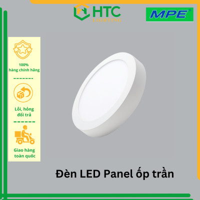 Đèn Ốp Nổi, Đèn LED Panel ốp trần 12W tròn/vuông - Thương hiệu MPE