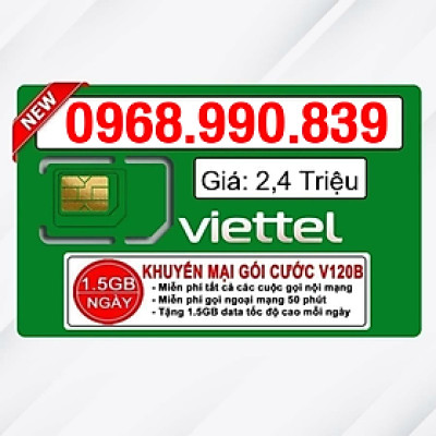 Sim Viettel số đẹp - Hàng chính hãng - 0968.990.839