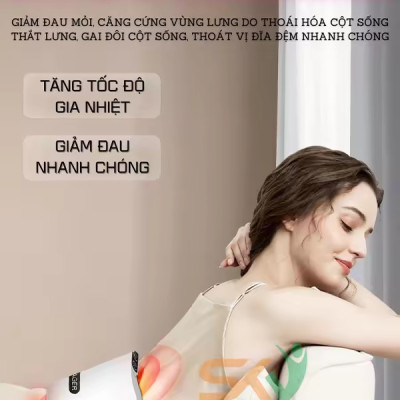 ￼Máy Massage Bụng Lưng Đùi Pin Sạc Tích Hợp Đá Nóng Himalaya Hỗ Trợ Giảm Mỡ Bụng Đai Mát Xa Bụng Eo Lưng