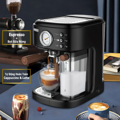 Máy pha cà phê Espresso chuyên nghiệp, thương hiệu Mỹ HiBREW cao cấp H8A, 1250W, 19 Bar - Bảo hành 12 Tháng, Hàng chính hãng