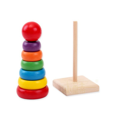 Đồ chơi tháp cầu vồng gỗ size bé