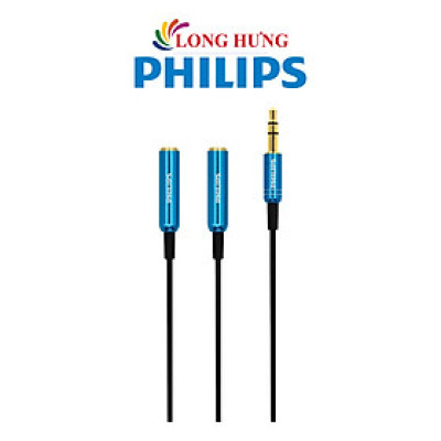 Cáp chuyển AV 3.5mm sang 2 đầu tai nghe Philips Audio Cable SWA7200C - Hàng chính hãng