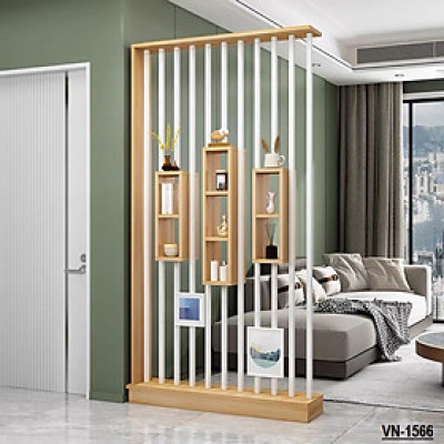 Kệ vách ngăn sọc dọc hiện đại HC-21 bằng gỗ mdf phủ melamine huchu