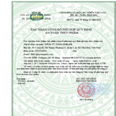 Thực phẩm Bổ sung Collagen Pro-Active OneLife (100% Bột Collagen Cá Nhật Bản) – Hộp 7 gói