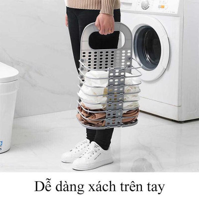 Giỏ Đựng Quần Áo Bẩn Kế Máy Giặt Gấp Gọn Treo Tường Tiện Lợi - Rổ Treo Tường Đựng Đồ Dùng Sinh Hoạt - Hàng Loại 1 - Chính Hãng MINIIN