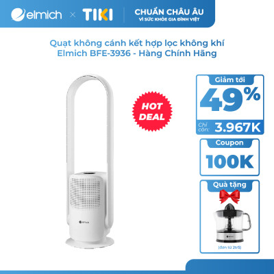 Quạt không cánh kết hợp lọc không khí Elmich BFE-3936 - Hàng Chính Hãng