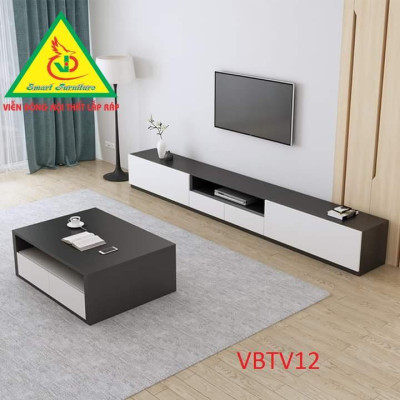 Combo  Bàn trà và kệ tivi hiện đại cho phòng khách VBTV12 - Nội thất lắp ráp Viendong Adv