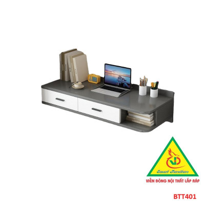 Bàn làm việc, bàn trang điểm treo tường bằng gỗ  BTT401 - Nội thất lắp ráp Viendong Adv