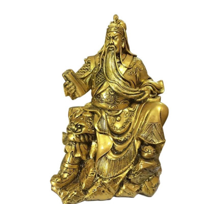 Tượng Quan công cầm sách size lớn CTQ2 22.2 x 17 x 28.7cm Tundo mạ vàng hoặc màu xanh lựa chọn