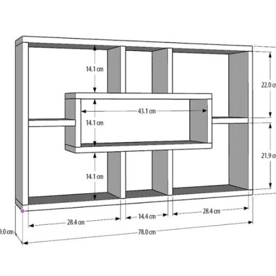 Kệ Gỗ Treo Tường Để Đồ Trang Trí Juno Sofa CTKT525 KT 78 x 49 x 9cm 