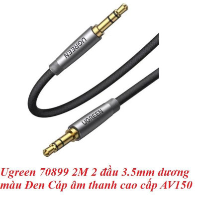 Ugreen UG70899AV150TK 2M 2 đầu 3.5mm dương màu Đen Cáp âm thanh cao cấp - HÀNG CHÍNH HÃNG