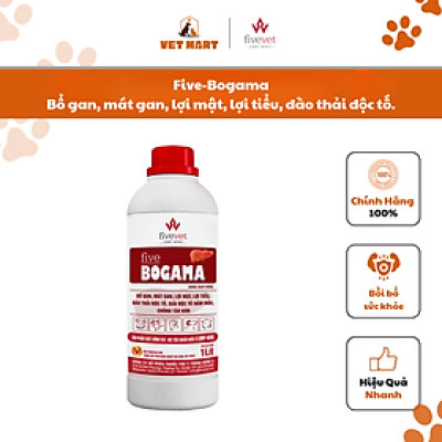 [1 lít] Five-Bogama Bổ gan, mát gan, lợi mật, lợi tiểu, đào thải độc tố, giải độc tố nấm mốc, chống táo bón.