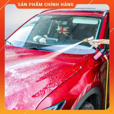 ️ Bộ dây vòi xịt nước rửa xe, tưới cây , tăng áp 3 lần, loại 20m 206236 đầu đồng,đai + mở chai