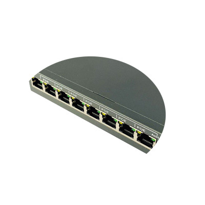 Bộ chuyển đổi quang điện POE 8xJ45 10/100M kèm cổng  SC 1 sợi GNETCOM GNC-6108FE-25A - Hàng Chính hãng