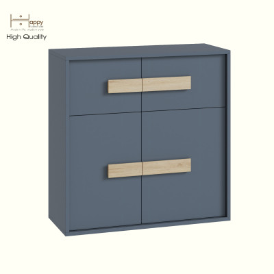 HAPPY FURNITURE , Tủ lưu trữ 4 cửa mở - SPACE, TCM_237 , 80cm x 32cm x 80cm DxRxC