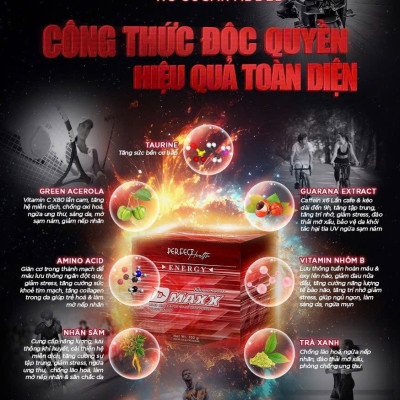 DMAXX thức uống bổ sung vitamin năng lượng không đường DAMODE 33 gói màu đỏ mỗi gói 2,2gr