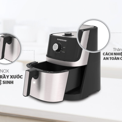 Nồi Chiên Không Dầu Sunhouse SHD4027 (6 Lít) - Hàng chính hãng