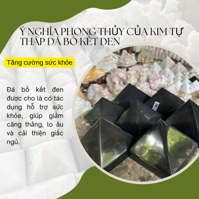 Kim tự tháp đá bồ kết đen NHASAN biểu tượng sức mạnh, bảo vệ và thu hút năng lượng tích cực