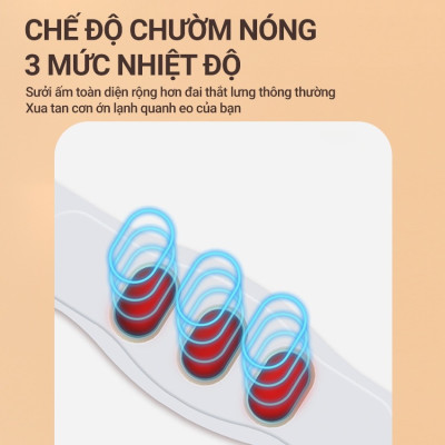 Máy massage xung điện EMS tan mỡ bụng BM-B48, đai massage lưng bụng rung nhiệt đánh tan mỡ, giảm đau bụng kinh