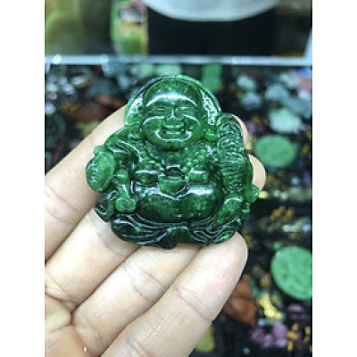 Mặt dây chuyền phật Di Lặc phong thủy đá ngọc