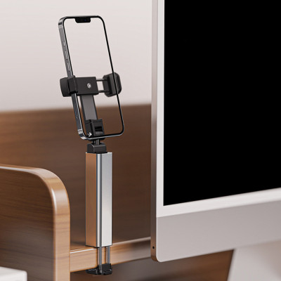 Kẹp Điện Thoại Gấp Gọn Mini Đa Năng RiBi - Giá Đỡ Kẹp Bàn Xoay 360° Tiện Lợi Du Lịch - Hàng Chính Hãng