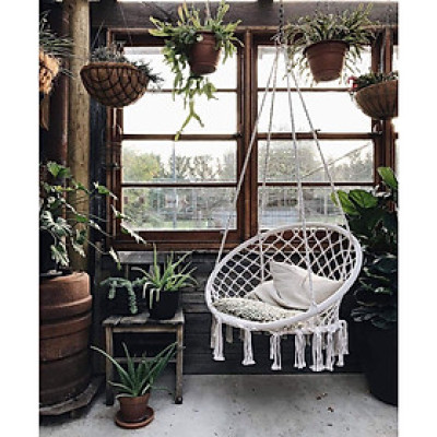 Xích đu gió Tundo đan xương cá màu trắng