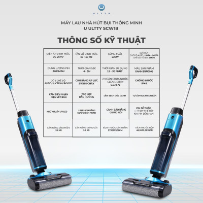 Con lăn thay thế dành cho Máy hút bụi lau nhà thông minh U ULTTY SCW18 - Hàng chính hãng