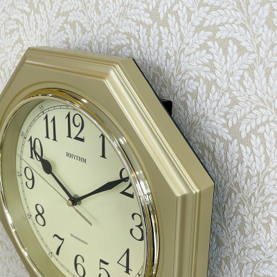 Đồng hồ treo tường Nhật Bản Rhythm CMJ443BR18 Kt 30.0 x 47.5 x 7.0cm, 1.2kg Vỏ nhựa