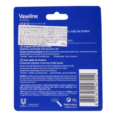 Son Dưỡng Môi VASELINE Lip Therapy Original Mềm Mịn (Thỏi 4.8g)