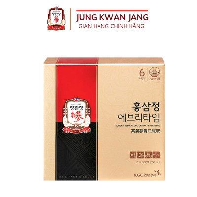 Tinh Chất Hồng Sâm Pha Sẵn KGC Jung Kwan Jang EveryTime Original (10 ml x 10 gói)