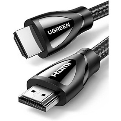 Ugreen UG40493HD150TK 0.5m 2.1 HDMI 8K 60hz 48Gpbs Male to Male Braided Cable 4k 120hz 50cm - HÀNG CHÍNH HÃNG