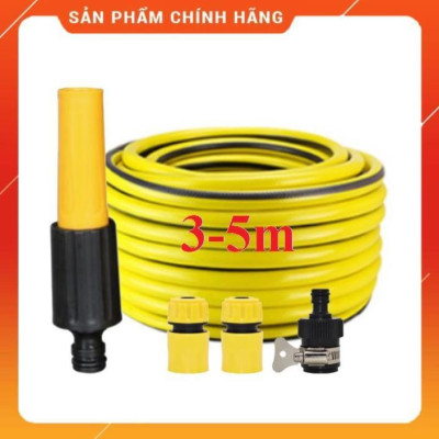 ️ Bộ dây vòi xịt nước rửa xe, tưới cây , tăng áp 3 lần, loại 3m, 5m 206622-5Lcút sập, nối đen, d.vàng