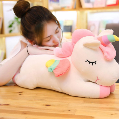 Gấu Bông Kỳ Lân Nằm Dễ Thương, Ngựa Một Sừng Unicorn Nằm Siêu Mềm Mịn (30cm--->60cm) Gối Ôm Kỳ Lân Đáng Yêu Hàng Cao Cấp