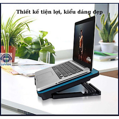 Đế tản nhiệt laptop N99 2 quạt đế nâng - Hàng nhập khẩu