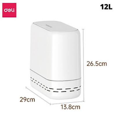 Thùng rác tự động căng túi rác 12L/15L DELIxVUSIGN thiết kế dáng dẹt tiết kiệm không gian, tối ưu nhà cửa