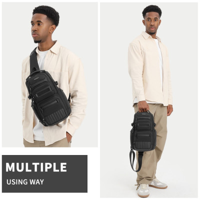 Túi đeo chéo OZUKO Túi cách nhiệt nhiều túi thời trang Dung tích lớn Túi đeo vai nam chống nước ngoài trời