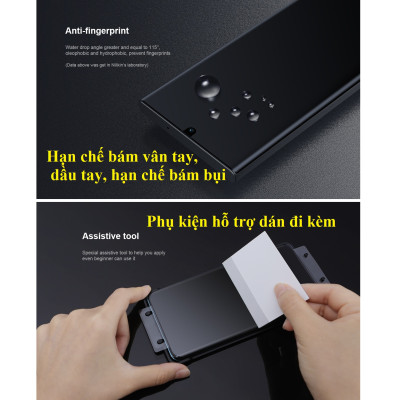 Bộ 2 miếng phim dán dẻo full màn hình viền đen cho S23 Ultra Nillkin curved screen protective film _ Hàng chính hãng