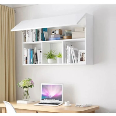 Tủ Sách Văn Phòng Treo Tường 3 Ngăn Có Cánh Tundo CTKT706 KT 100x65x24cm
