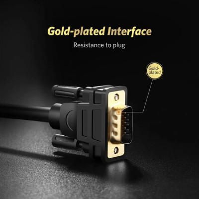 Ugreen UG10247DP105TK 1.5M màu Đen Cáp chuyển đổi DP sang VGA Hỗ trợ độ phân giải Full HD 1080P - HÀNG CHÍNH HÃNG
