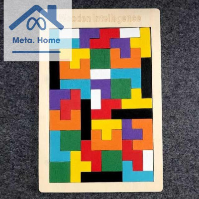 Xếp gạch bằng gỗ - Xếp hình tư duy cho bé