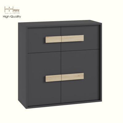 HAPPY FURNITURE , Tủ lưu trữ 4 cửa mở - SPACE, TCM_237 , 80cm x 32cm x 80cm DxRxC